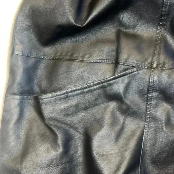 Salon Studio Leather jacket black size XL Vintage - Picture 12 of 12